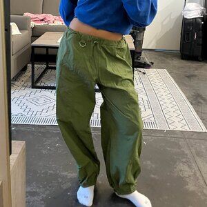 Dark Green Urban Outfitters Parachute Pants XS